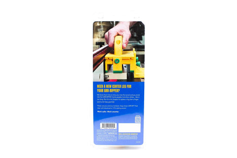 Replacement Center Leg For GRR-RIPPER 3D Push Block 1 Inch Adjustable Center Leg Universal Fit For Any GRR-RIPPER Model Yellow With Green Grip Micro Jig GRP 3Y Style Usa Made package front view
