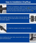 Installation guide for Sliding Barn Door Hardware Kit With Library Rolling Ladder Track Bracket System, steps 1 to 4 shown.