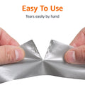 Heavy Duty Duct Tape With Extra Strong Adhesive For Sealing And Patching Tear By Hand 1.88in By 30yd Silver 3 Pack being torn by hand