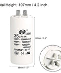 Run Capacitor 35uF 450V AC CBB60 For Air Compressors Water Pumps And Motors Cylindrical 92x44mm Design