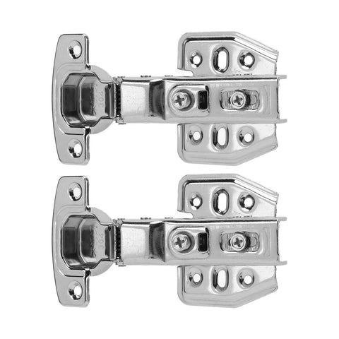 Stainless Steel Cabinet Hinges 2.0mm Thick With 105 to 110 Degree Opening, Two Pack, Silent Soft Close With Muffler, Heavy Duty Load Bearing