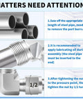 304 Stainless Steel 3/8 Inch Tube OD To 1/4 Inch NPT Male 90 Degree Elbow Compression Fitting with assembly instructions