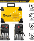 250A Arc Welder Kit With All In One Dual Voltage 110 220V Inverter Stick Welder VRD Hot Start Front and Back View