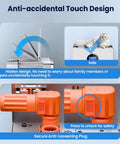 Built Tough 48V LiFePO4 Battery Delivering Rock Solid 32kWh Energy Storage features anti-accidental touch design and secure plug.