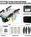 Beginner Friendly Kids Drone With Camera For Ages Eight To Twelve, LED Lights, 4.3 Inch FPV Screen Built In, Three Batteries