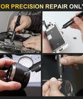 Compact 76 In 1 USB Charged Electric Screwdriver Kit used for repairing electronics, phones, cameras, and watches with precision.