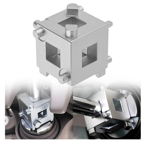 Six-Side In One Car Brake Caliper Compression Tool With Three Eighths Inch Square Drive Heavy Duty Steel Piston Tool