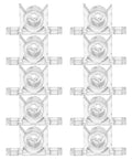 10 Pack Cabinet Push To Open Latch With Touch Beads ABS And Metal Material for bathroom and wardrobe doors