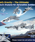 F35 4 Channel Brushless RC Plane With 7400KV Motor EDF Ducted Fan showcasing aerobatic roll and flip flying maneuvers.
