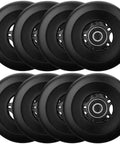 Black 8 Pack Inline Skate Replacement Wheels 68mm To 80mm With 24mm Width 85A Formula For Outdoor Asphalt And Indoor Floors With ABEC 9 Bearings