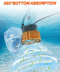 Above Ground Pool Cover Pump Submersible Sump Water Removal Tool with 360° bottom absorption underwater, 950°F max temperature shield, 850 GPH flow rate