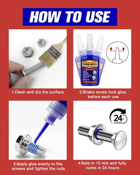How to use medium strength blue thread locker step by step guide