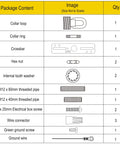 Black light fixture crossbar kit; canopy hardware with collar loop, crossbar, nuts, washers, pipes, screws, ground.