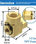 Half Inch NPT Female Swivel Fitting For HSR90 Hose Reel, brass fitting shown with 1.90 in length and 1.69 in height