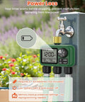 Outdoor Garden Water Timer For Hose With Auto Manual And Rain Delay Modes All In One 3 Zone Sprinkler Irrigation Controller mounted