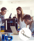 Premium 80 Mm Stroke Stepper Motor For Linear Stage Actuator With Plug And Play Diy Router Replacement Setup shown with students.