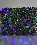 Expandable Faux Ivy Privacy Screen For Balcony And Patio Ideal Outdoor Fencing Panel With Realistic Artificial Hedges lit with colorful lights