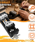 Dual Jaw Mini Vise Clamp With Fractal Jaw That Auto Adapts To Irregular Shapes For Mad DIY Projects shown in woodworking task