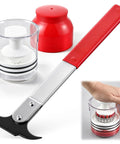 Two In One Bearing Packer And Seal Puller Tool Kit with red handle and clear container, perfect for heavy duty maintenance