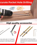 All Metal Pocket Hole Jig Kit With Quick Clamp And Dust Collection For Easy Use, Built To Last Pro Grade 3 Hole Pocket Hole Screw Jig System in use