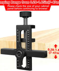 2-In-1 Cabinet Door Installation Jig Kit With Adjustable Metal Mounting Jig clamping wood panel 0.28-1.85in