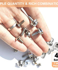 All In One Helmet Visor Screws Kit For Baseball Hockey Football And Softball Face Masks with screws and nuts in hand