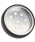 100mm Metal Robot Wheel With Neoprene Tire For Industrial Robots And RC Cars, 8mm Bore, Beefy Hub For Dually Axles, Grippy Traction