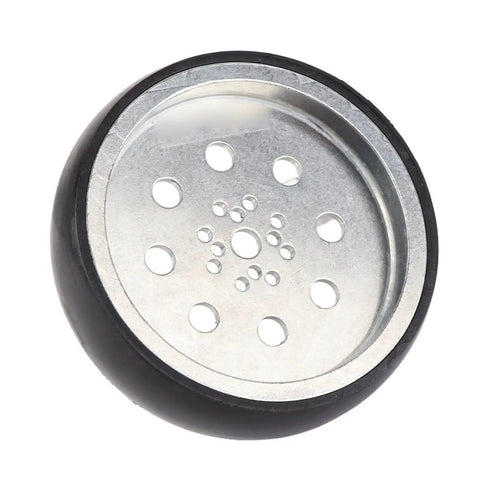 100mm Metal Robot Wheel With Neoprene Tire For Industrial Robots And RC Cars, 8mm Bore, Beefy Hub For Dually Axles, Grippy Traction