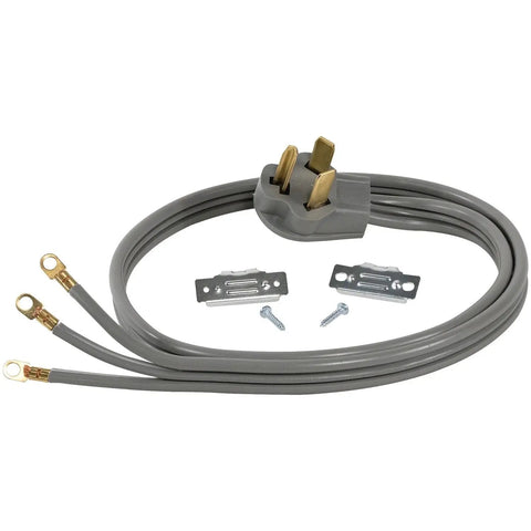 30-Amp Dryer Power Cord, 3 Prong 3-Wire With Closed Eyelet Connectors, 5-Foot Copper Wire for Heavy-Duty Appliance Installations