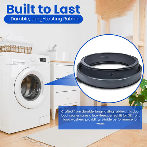 Front Load Washer Door Gasket Replacement Seal for Leaking Machines Fits Various Front Loading Washers and Models WH08X23479 Compatible Gasket for Leak Proof Performance and Easy Install, shown with washer