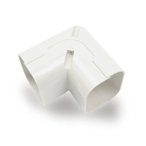 3 Inch PVC Line Set Cover Kit 11.3 Feet Tubing Cover For Mini Split Central Air Conditioner And Heat Pump elbow connector
