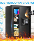 3.3 Cu Ft Fireproof Home Safe With Waterproof Seal Digital Keypad Lock Spare Keys Anti Theft Security Safe open with drill