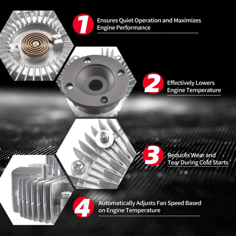 Heavy Duty Fan Clutch For Ford E150 Econoline 1998 To 2002 And Ford Ranger 1990 To 1997 Built Tough For Daily Driving With Precise Cooling Quieter Rides And Fuel Savvy Mileage For Bulletproof Engine Health And Rock Solid Performance