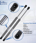 Rear Window Lift Gas Struts Pair For Honda Pilot 2009 To 2015 Back Glass Shocks Replacement Supports Not Liftgate Compatible