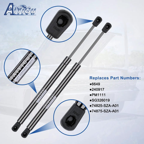 Rear Window Lift Gas Struts Pair For Honda Pilot 2009 To 2015 Back Glass Shocks Replacement Supports Not Liftgate Compatible