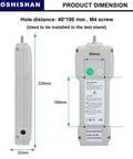 Digital Force Gauge 50N Push Pull Meter With Output Function For Industrial And Lab Use Built To Handle Tough Jobs With 0.01N Resolution 0.2 Percent Accuracy And 1000 Hz Sampling Speed side and front dimension view with 220mm height