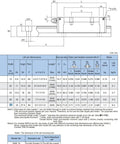 Technical diagram of THK SSR30 Linear Block for SSR30XW Linear Motion Slider Rail Guide stainless steel version with dimensions.