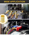 Front view: brass 9mm ID tube compression sleeve ferrule, 10-pack, for water/oil/air piping