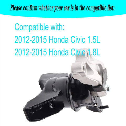 Hydraulic Front Motor Mount For 2012 To 2015 Civic 1.8L Sedan Manual Transmission Replacement With OE Fit A65087