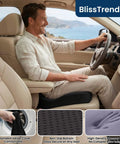 Kick Sciatica To The Curb With This Ergonomic Memory Foam Seat Cushion For Office Chair And Car Seat Featuring Tailbone Pain Relief, non-slip cover and high-density foam.
