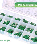 270 Piece Car AC Seal Gasket O Ring Kit With 18 Sizes Nitrile Rubber For Oil Gas Water High Temperature Durable O Rings