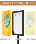 Double sided Heavy Duty 11x17 Standing Sign Holder with Adjustable Pedestal for indoor outdoor poster displays