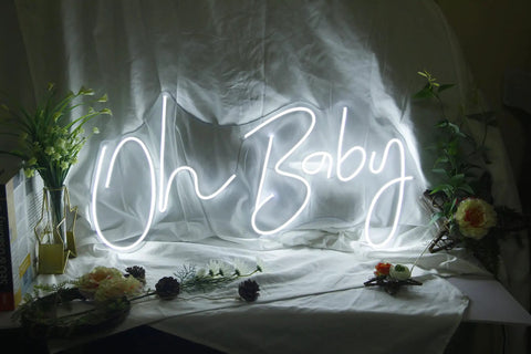 Lit Neon Sign For Wall Decor 31.5 By 15.7 Inches With Dimmable Switch Reusable Neon Light Sign For Baby Shower Birthday Party