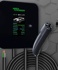 Fast Hardwired Level 2 EV Charger With NACS Tesla Connector Forty Eight Amps Eleven Point Five Kilowatts Wall Mount EVSE