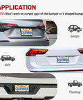 Stainless Steel License Plate Bracket And Frame Kit For Front Bumper Universal Fit 6x12 Inch Plate Holder installed on cars