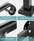 Real Steel Wrought Iron Handrail For Outdoor Steps Heavy Galvanized Vertical Railing Powder Coated with curly non-slip side.