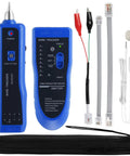 All In One Network Cable Tester With RJ45 RJ11 Tracer And Toner Kit In Bag For LAN CAT5 CAT6 Tracing Displayed with Accessories