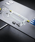 24 Inch 1000W Acrylic Heat Bending Machine With Water Cooling For Plexiglass Plastic on a table with components arranged.