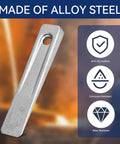 5-Inch alloy steel wedge for welding and setup; metal wedge with hole, anti-slip and wear-resistant