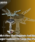 WindMaster Backpacking Stove With 4Flex Regulator For Windy Conditions